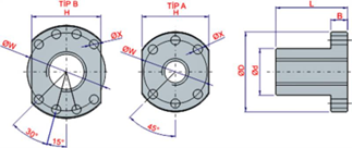 SFU TRAPEZ VİDALI MİL SOMUNU - Görsel 2